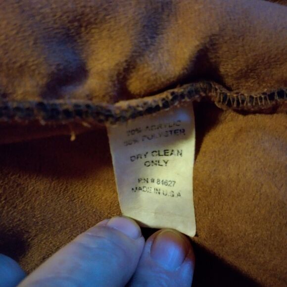 Bear Ridge Outfitters moose/bear fleece jacket M open front, cleaned, very good - Picture 8 of 8